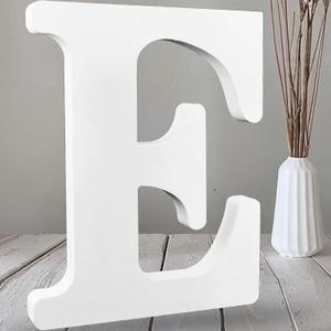 AOCEAN 12 Inch White Big Wood Letters Unfinished Wooden Letters for Wall Decor Decorative Standing Letters Slices Sign Board Decoration for Craft Home Party Projects (E) AOCEAN 12 Inch White Big Wood Letters Unfinished Wooden Letters for Wall Decor Decorative Standing Letters Slices Sign Board Decoration for Craft Home Party Projects (E)