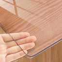 Kasepie 3mm Thick Clear Table Cover Protector 42 * 72in Waterproof - Heavy Duty Plastic Table Cover for Dining Table Kitchen Home, Oil Resistant & Easy Wipe (42 * 72in)