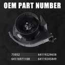 Front HVAC Heater Blower Motor Assembly with Resistor Compatible with BMW X5 2007–2014 X6 2008–2014 Left Hand Drive, Replaces 64116971108 64119229658