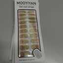 10 x Gloss Nail Strips|Uv Free|22 Pcs,Gel Nail Stickers|Long Lasting Two Weeks and Easy to Apply&Remove|Golden Spot