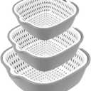 Washing Vegetable Baskets in The Kitchen Fruit Baskets Multi-layer Stackable Vegetable Sinks, Strainer and Washing Fruits and Vegetables Kitchen Colander Set