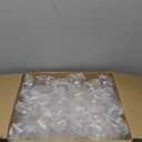 48 piece Stemless Unbreakable Crystal Clear Plastic Wine Glasses Set of 48 (10 Ounce - Gold Rim)