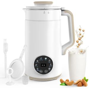 10-in-1 Nut Milk Maker Machine - 55oz Automatic Soy Milk Maker with 12 Blades | Homemade Almond Oat Coconut Juice Plant Based Milk Maker with Delay Start, Keep Warm, Self-Cleaning, Boil Water