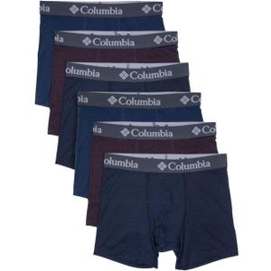Columbia 6 Pack Performance Boxer Brief (3X-Large, Dark Mountain Grey/Dark Cherry/Navy)