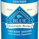 Blue Buffalo Homestyle Recipe Adult Wet Dog Food, Made with Natural Ingredients, Chicken Dinner with Garden Vegetables, 12.5-oz Can (Pack of 12) BBD: 05-04-28