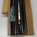 Black Curtain Rods for Windows 66-120Inch(5.5-10ft) Heavy Duty French Return Rod, Wrap Around Blackout Curtain Rods, Long Adjustable Room Darkening Drapery Rod for Bedroom, Living Room Outdoor Patio