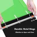 INFUN 1.5 Inch Telescoping 3 Ring Binder - 6PCS, Flexible Round Binder with Customizable Front Cover and Clear Catalog Pocket, 1.5Inch Rings, 370 Sheet Capacity