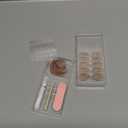 BTArtbox Press On Nails Almond - Press On nails with 3D Gold Lines Design, Medium Glue On Nails with Nail Glue, Gold Swirl Stick On Nails in 15 Sizes, Radiant Ribbons