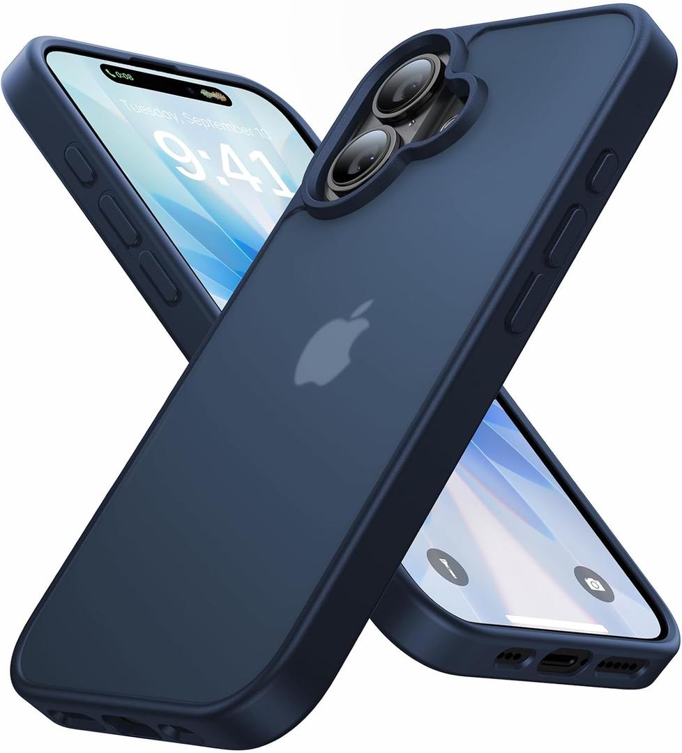 for iPhone 17 Case [16FT Military Grade Shockproof], Anti-Slip Anti-Scratch, Slim Translucent Frosted Matte Phone Cover, Case for i Phone17 6.3", Blue