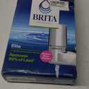 Brita Faucet Mount System, Water Faucet Filtration System with Filter Change Reminder, Reduces 99% of Lead, Made Without BPA, Fits Standard Faucets Only, Elite, Chrome, Includes 1 Replacement Filter
