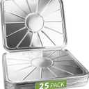 25 Pack Disposable Foil Oven Liners, 18.5 x 15.5 Inch Aluminum Foil Liners for Electric Oven & Gas Oven, Oven Drip Pan Tray for Baking, Roasting, Grilling & Cooking