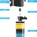 AquaMiracle Aquarium Filter 3-Stage in-Tank Filter Internal Fish Tank Filter Turtle Filter for 70-100 Gallon Fish Tanks with Dual Water Outlet & Aeration
