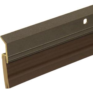 Randall Manufacturing V-63-BR All-Season Door Sweep, Heavy Duty Aluminum, Ideal for Residential & Commercial Use, Easy Installation with Heavy Rubber Seal, Ensure Comfort and Security (3 FT, Brown)