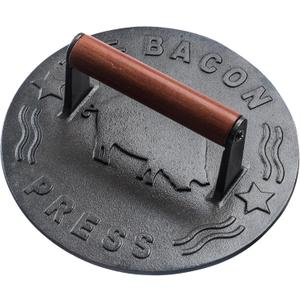 Heavy-Duty Cast Iron Burger Press 8.5 Inch Round Burger Smasher, Grill Press for Cooking Burgers, Bacon, Sandwiches, Steak, Ground Beef, Meats, Sausages, and So On