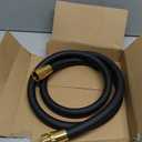 Giraffe Hybrid Leader Hose 5/8" x 6ft Custom Length, No Kink, Flexible, Leakproof Water Hose with Female to Female Fittings, 600 Burst PSI (Black and Orange)