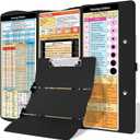 Nursing Clipboard Foldable Clipboard Medical: Edition Cheat Sheets Aluminum 3 Layers Foldable Clipboards Nursing Pocket Size Profile Clip Nurse Clipboards Notepad for Nurses Students and Doctors