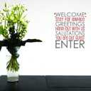 Design With Vinyl Design With Vinyl Wall Decal Welcome Stay for Awhile Motivational Wall Decal for Boys Girls Bedroom - Size: 17" X 24"