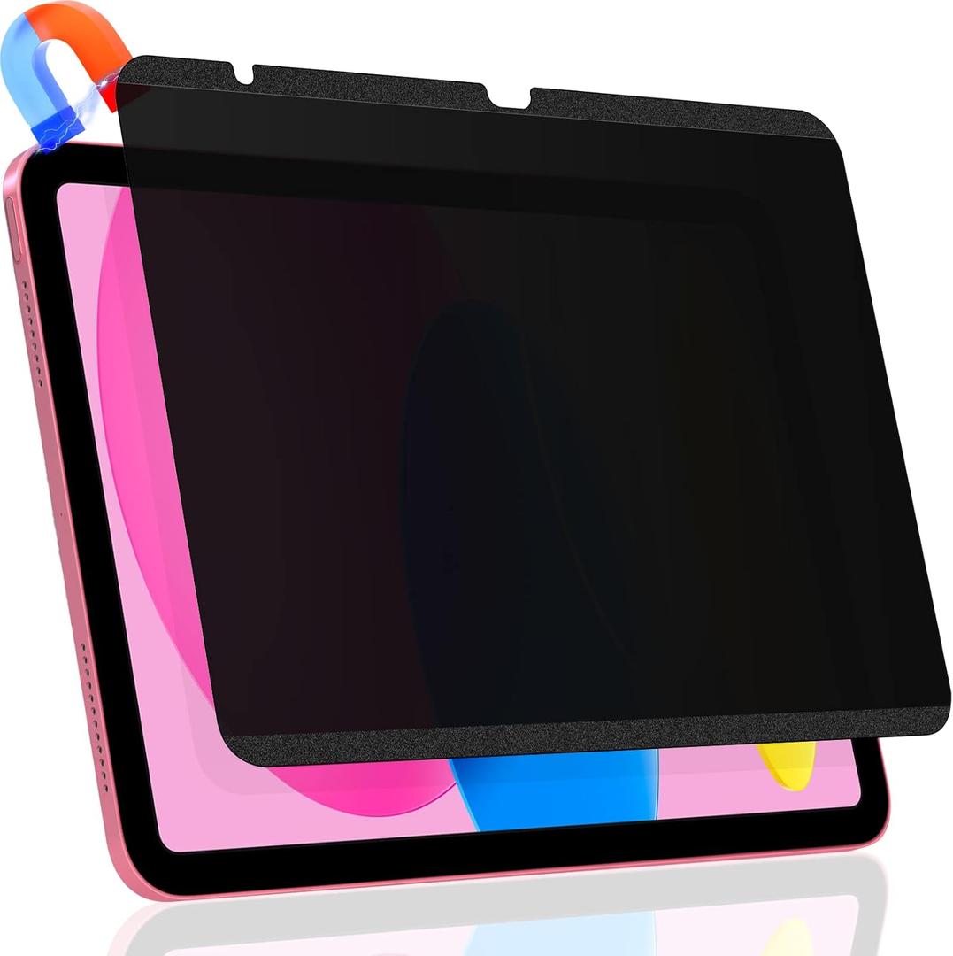 Magnetic iPad 10th generation (2022) / 11th generation (2025) Privacy Screen Protector, iPad 10.9 inchAnti Blue Light Glare Spy Privacy Filter