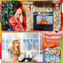 Cinnvoice 12 Pcs Seasonal Diamond Art Wreath Kits Holiday 5d DIY Diamond Painting Signs Germ Hanging Art Ornaments for Wall Door Decorations (Seasonal), 8.66 x 12.01 x 1.38 inches