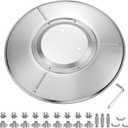 Upgtaded Aluminum Patio Heater Reflector Shield, Propane Outdoor Heater Replacement Parts, Silver Patio Heater Parts, Heat Reflector Shield - Top Dome(3-Hole Mount33" Diameter Round)