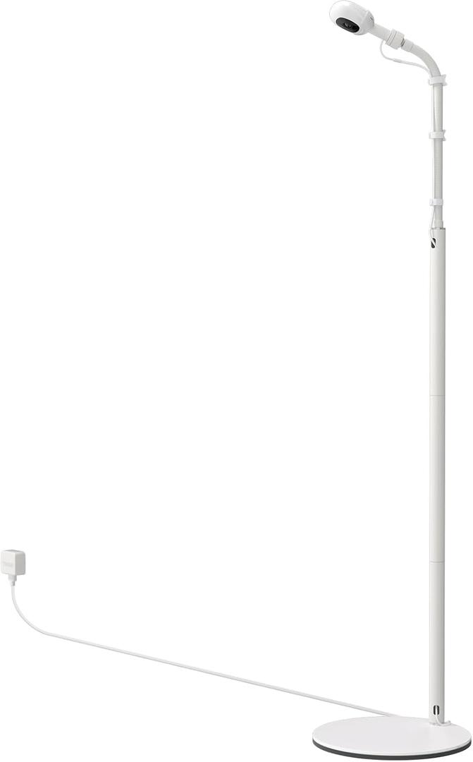 Floor Stand for Nanit Pro Baby Monitor, Gooseneck Swivel Holder Mount with Adjustable Height, Stable Base & Temperature & Humidity Display No Tools or Wall Damage (Camera Not Included)