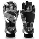 Cutiland Valentines Gifts for Kids Skiing Gloves, Grey Valentine’s Day Ski Glove for Boys Children Winter Snow Gloves 9-15 Years, Waterproof Winter Glove for Cold Weather Outdoor Activities Skiing