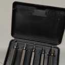 5-Piece HSS Screw Extractor Set, Professional Grade Drill Bit Kit for Damaged Screws, Grey Industrial Finish, Sizes 0-4, with Storage Case