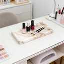 Small Marble Bathroom Tray, Real Marble Vanity Tray, Natural Stone Organizer for Countertop, Mini Marble Organizer for Jewelry Perfume Towel, Non-Resin Non-Ceramic (Calacatta Gold 7.9 x 3.9 x 0.7)