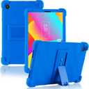 ATOOZ for TCL Tab 8 LE Case Kids 8.0 Inch (9137W/9132X),Soft Silicone with Adjustable PC Stand TCL Tab 8 Wifi/8V/8 Plus Case (Blue)