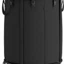 SONGMICS Laundry Basket with Wheels, Rolling Laundry Hamper with Steel Frame, Removable Liner Bag, 45 Gallon (170 L), Ink Black URLS030BH01, 170L-Rolling Round