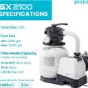INTEX 2,100 GPH Krystal Clear Sand Filter Pump for Above Ground Pools, Swimming Pool Pump with Automatic Timer - Improved Circulation, Filtration, & Clarity