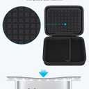 Lacdo Hard Mac Mini Carrying Case for Apple 2024 Mac Mini M4/M4 Pro Desktop Computer, Portable Protective Storage Hard Shell Travel Bag, Black