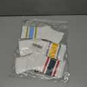 Retro Striped Crew Socks Breathable Cotton Athletic Socks with Seamless Toe, Unisex Comfort Fit for Women and Men (3 Packs-b)