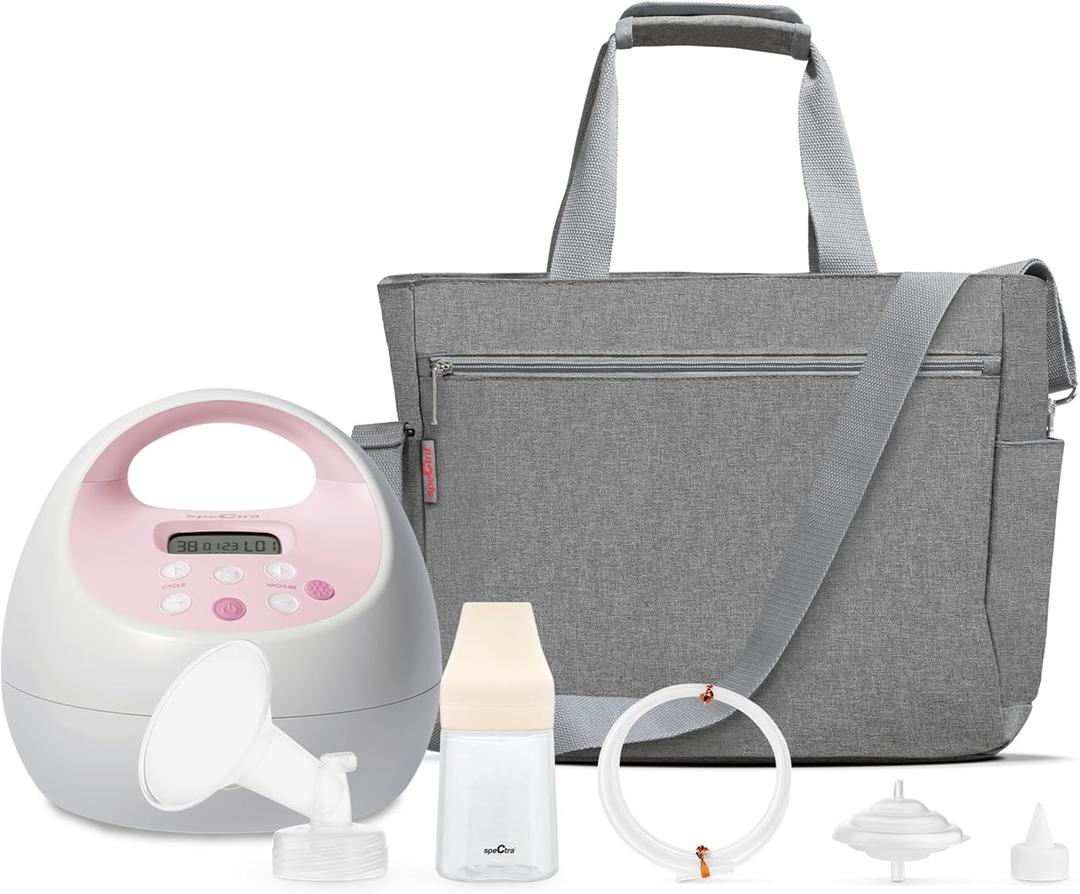 Spectra Baby S2 Plus Premier Electric Breast Pump with Grey Tote Premium Accessory Kit - 28 mm