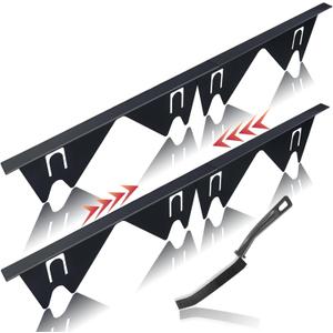 Stainless Steel Stove Gap Covers, 2 PCS Stove Gap Filler Extendable 13.8-27.6in, Oven Gap Filler, Heat-Resistant, Scratch & Oil-Resistant, Range Trim Kit, Kitchen Gap Filler for Counter & Stoves