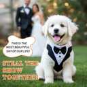 Dog Tuxedo for Wedding, Pet Tuxedo Suit with Bow Tie, Pet Costumes for Small Dogs, Formal Party Attire for Halloween Christmas, Small, Black White