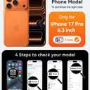 CANSHN Magnetic Compatible with iPhone 17 Pro Case, Upgraded [Full Camera Protection] [Compatible with Magsafe] [Translucent Matte] Shockproof Protective Phone Cover 6.3 Inch - Deep Blue