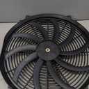 16 Inch Slim Fan Push Pull Electric Radiator Cooling Fan Universal High Performance 12V 120W Motor with Fan Mounting Kit (Black)