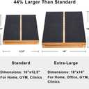 StrongTek Extra Large Wooden Slant Board, Adjustable Incline Board and Calf Stretcher, Stretch Board, Extra Side Handle 16 X 18 Inches, 5 Positions (500 LB Capacity)
