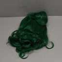 Miss U Hair Men Short Wavy Vibrant Green Wig with White Eyebow Outfit Party Cosplay Wig