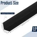 10 Pcs Wall Corner Guard, 1 X 48 Inches, Black, Vinyl