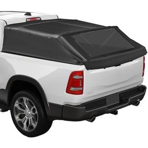 JOYTUTUS Truck Bed Soft Topper Compatible with 2019-2025 Ram 1500 with 5.5ft Bed (w/o RamBox) & Silverado Sierra 1500 with 5.8ft Bed Foldable Camper Shell Truck Top