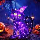 Halloween Decorations Outside - HOYECHI Outdoor Halloween Decor 25Cat with 85 Led Lights 18.5L x 6.6 W x 25H