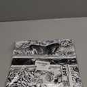 50 Count 9.8" x 11.8" Plastic Thank You Merchandise Bags, Shopping Retail Bags with Handles - Black Flower 