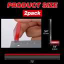 Newtay 2 Pcs Long Clear Vinyl L-Type Seal Strip with Pre-Applied Self Adhesive Shower Threshold Water Dam Barrier Bathroom Glass Door Seal Strip for Gap Frameless Shower Door