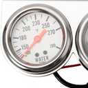 Triple Gauge Kit Oil Volt Water Gauge 3 in 1 Car Meter Auto Gauge Temp Gauge Temperature Oil Pressure Gauge Sensor US(Three in one)