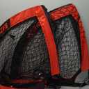Kids Soccer Goal, Pop Up Soccer Goal Net for Backyard, Set of 2 with Portable Carrying Case (Red)