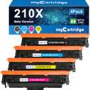 210X Toner Cartridges 4 Pack High Yield (with Chip) Compatible Replacement for HP 210X 210A for Color Laserjet Pro MFP 4301fdw 4301fdn Pro 4201dw 4201dn Series Printer Ink W2100X W2100A (BCMY, 4-Pack)