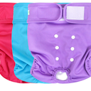 wegreeco Washable Reusable Premium Female Dog Diapers, Medium Large Small Dog Doggie Puppy & Doggy Diapers Female,Period Panties in Heat (Pack of 3, Medium)