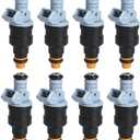 Riyhch 8 Pcs Fuel Injector F1TZ9F593D Fit for Ford F-250 1991-1996, for F-250 HD 1997, for F-350 for F-53 Motorhome Chassis for F-Super Duty 1991-1997, for Ford E-350 Econoline 1995-1996, V8 7.5L